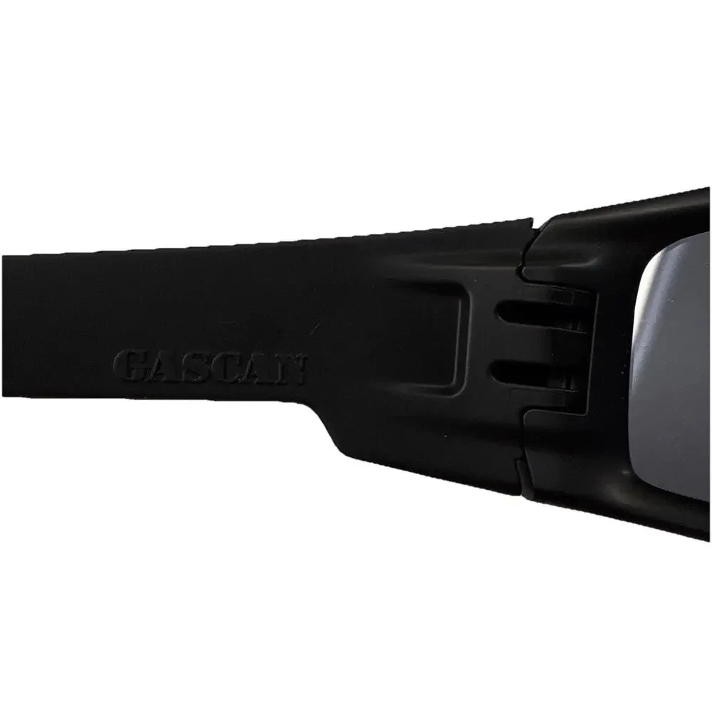 Oakley Men's Gascan Rectangular Sunglasses - Matte Black/ Grey + Eyewear Leash
